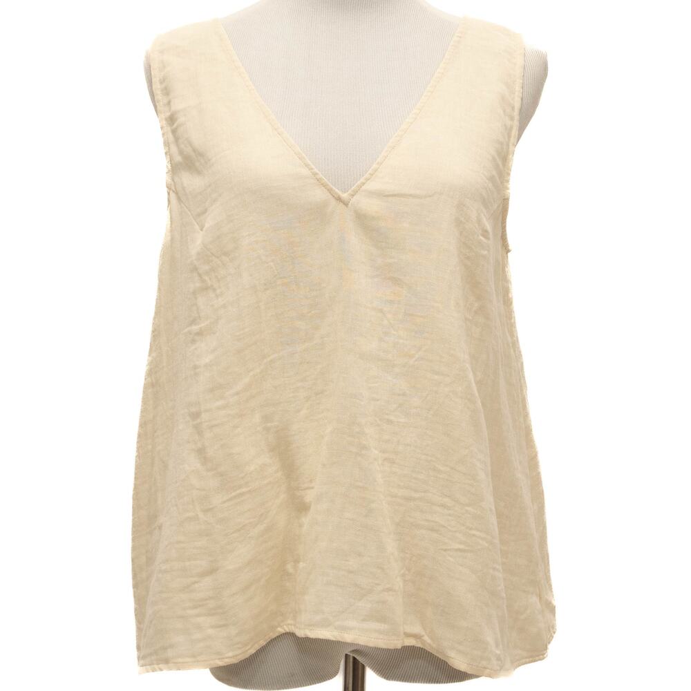 New Johnny Was Calme Ecru Drape Tank Top Size Medium